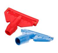 Luxshiny Replacement Detachable Mop Clip Head for Home Cleaning Plastic Mop Handle Clamp Attachment Blue and Red