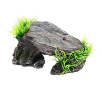 Luxshiny Reptile Hideout Basking Platform for Turtle Tank Natural Rock Texture, Gecko Hides and Snake Habitat Accessory for Terrarium Landscaping, Suitable for Aquatic and Outdoor Turtle