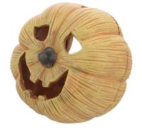 Luxshiny Resin Reptile Hideout Cave Pumpkin Shaped with Smooth Surface Easy to Carry for Small Pets and Reptiles or Box Beige Decorative Shelter