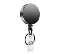 Luxshiny Retractable Key Chain Badge Holder Reel Zinc Alloy Heavy Duty Convenient to Install and Release for Service Industry Worker Electronic Verification Cards and Keys