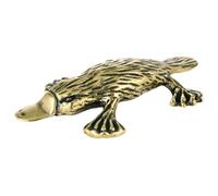 Luxshiny Retro Bronze Ornaments Vintage Brass Duckbill Animal Statue Lifelike Miniature Animal Decor for Indoor Desktop Display