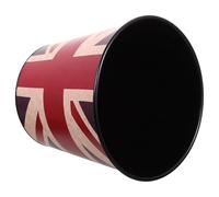 Luxshiny Retro European Style Metal Waste Paper Bucket Trash Can Household Kitchen Bin Creative Storage Container Open Top Practical Trash Bin