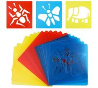 Luxshiny Reusable Animal Painting Stencils with Dinosaur and Snail Shapes, Made of Sturdy Pet Plastic with Edges for Versatile Application in Home Decor and Classroom Projects