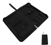 Luxshiny Reusable Black Oxford Cloth Tuning Tool Kit Bag for Trucks and Nuts, Wear-resistant Piano Tool Organizer with Sturdy Storage and Portable Design for Instrument Accessories