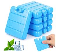 Luxshiny Reusable Ice Packs Rapid Cooling 8pcs 100ml Plastic Resin Material and Longterm Performance for Air Conditioning Fans and Coolers for Shipping Perishables and Transportation