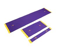 Luxshiny Reversible Easy Maintenance for Church Altar and Pulpit Parament Set with Elegant Embroidery , Green Cloth Table Runner and Scarf for Seasonal Worship Decor and Church Ceremonies