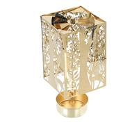 Luxshiny Rotary Candle Holder Spinning Candleholder, Metal Rotating Tea Light Candlestick Carousel Candle Holder Xmas Wedding Party Table Centerpieces Decor Golden