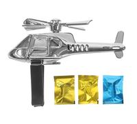 Luxshiny Rotating Helicopter Car Air Freshener with 3 Scents Air Diffuser Clip for Vehicle Dashboard Aromatherapy Decor Silver