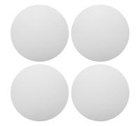 Luxshiny Round Canvas Boards for Painting, 40cm Circular White Stretched Canvas 4pcs Suitable for Oil Painting and Artistic Practice, for Beginners and Art Education