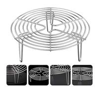 Luxshiny Round Cooking Steam Rack Stainless Steel Multifunctional Steaming Holder for Vegetables Dumplings and Buns Design for Efficient Cooking and Easy Cleanup