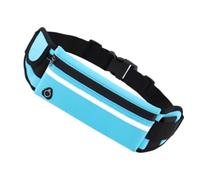 Luxshiny Running Belt Adjustable Waterproof PVC Waist Pack with Reflective Strips for Phone and Water Bottle Suitable for Marathon Cycling and Jogging