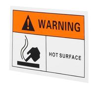 Luxshiny Safety Warning Hot Surface Self Adhesive Labels Plastic High Temperature Warning Sign for Equipment and Surface Use in Environments Global Applications