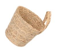 Luxshiny Seagrass Hanging Basket Woven Storage Basket Wall Mounted Design with Sturdy Weaving Technique Beige Synthetic Material Natural Seagrass Simple Design Style for Home Kitchen