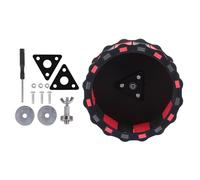 Luxshiny Silent Hamster Exercise Wheel Steel Axle, Black and Red Small Pet Running Spinner for Guinea Pigs, Russian Dwarf Hamsters, and Small Animals