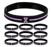Luxshiny Silicone Bracelets with High Visibility for Impact 30pcs Breast Cancer Awareness Comfortable Longterm Wear for Men and Cancer Patients for Sports and Charity Lectures Fundraiser