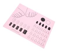 Luxshiny Silicone Nail Art Table Mat 28x21cm with Nail Sticker Guide for Color Combo Testing and Table Protector Manicure Mat Desk Workspace