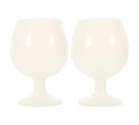 Luxshiny Silicone Wine Goblets Household Water Goblets 2pcs Drink Cups Multi-Function Lightweight Convenient for Home and Restaurant Use