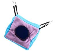 Luxshiny Small Animal Double-layer Hanging Cube Hammock Cage with Cotton Nest Bed for Squirrels, Sugar Gliders, Parrots - Pet Hanging Bed Accessory for Hamsters, Guinea Pigs, and Ferrets