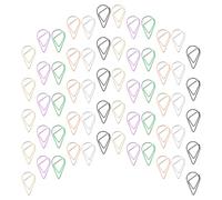 Luxshiny Small Metal Water Drop Paper Clips 100 Pieces Mini Clips for School Office DIY Crafts and Name Cards