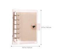 Luxshiny Small Notebook Binder Notebook Pvc 6-rings Binder Cover Notepad Convenient to Carry and Store Smooth Writing Can Be Put into Tote Bag Suitable for People and Close Friends