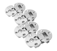 Luxshiny Smooth Adjustable Cabinet Door Concealed Hinges 4Pcs 90 Degree Silent Flip Mechanism Flush Hinge for Kitchen Cupboards and Specialty Tables Silver Large