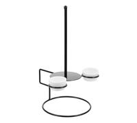 Luxshiny Snack Stand Chicken Rack Stand Stainless Steel Doughnut and Onion Ring Holder with Creative Base for Parties and Events - Black 33.5 X 21 X 18 Cm