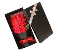 Luxshiny Soap Rose Bouquet Box Soap Flower Birthday Artificial Decorative Present for Valentine's Day Mother's Day