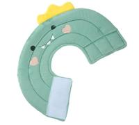 Luxshiny Soft Adjustable Cat Cone Collar after Surgery Protective Neck Elizabethan Collar for Kitten Green Dinosaur Pattern Size S Anti-lick and Scratch