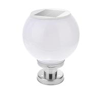 Luxshiny Solar Outdoor Column Light Led Globe Solar Wall Pillar Lamp Outdoor Post Lantern Round Ball Light Lamp for Garden Post Mount Globe Light Decoration (Warm Light)