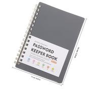 Luxshiny Spiral Password Notebook Portable Password Management Notepad A6 with Alphabetical Tabs and Quick Searching Made of Pp and Paper, for Home and Office Website Address Organisation