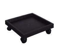 Luxshiny Square Plant Pot Caddy with Wheels 29cm Heavy Duty Trolley | Moveable Flower Pot Tray Saucer Base for Indoor Outdoor Garden Patio Drip Water Containment Stand Roller Box 360 Caster