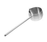 Luxshiny Stainless Steel Oil Dipping Ladle with Long Handle, Milk Pan 280ml Mini Pot for Safe Oil Pouring, Frying, and Cooking in Home Kitchen
