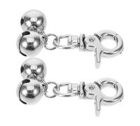 Luxshiny Stainless Steel PET Collar Bell Charm, Silver round Hanging Ringer | Decorative Accent for Dogs and Door Handles, Easy Hanging, Smooth Surface, Traditional Style, Holiday Decorating