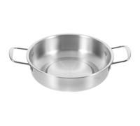 Luxshiny Stainless Steel Ramen Pot with Ergonomic Handles Capacity Korean Soup and Noodle Pot for Indoor Outdoor Use for Camping Picnics and Dinner Parties