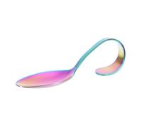 Luxshiny Stainless Steel Serving Spoon with Curved Handle for Kitchen and Hotel Use, Smooth Surface and Sturdy Design, for Buffet and Food Serving