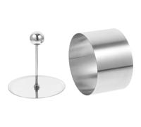 Luxshiny Stainless Steel Tiramisu Mold 3Pcs Set Rice Ball Onigiri Maker Round Shaped Sushi Mould Kitchen Baking Tool 3.35X3.15X1.97 Inch