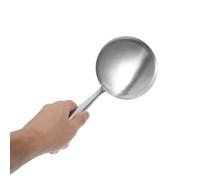 Luxshiny Stainless Steel Tofu Spoon & Multi-Use Kitchen Ladle - Flat Bottom Rice Scooper, Soup and Serving Spoon for Cooking in Home or Restaurants (27 x 11.8 x 2.5 cm)