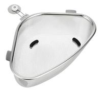 Luxshiny Stainless Steel Triangle Sink Strainer Basket - Expandable Corner Drainer Rack with Fine Mesh for Filtering Fruits, Vegetables & Dish Drying, Silver Kitchen Sink Accessory