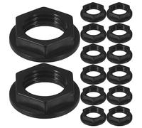 Luxshiny Stereo Jack Nut 100pcs Black Plastic for Audio Devices Upgrades with Easy Installation and Secure Connection