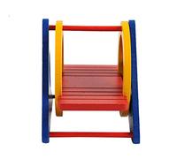 Luxshiny Sturdy Wooden Hamster Swing Colourful Creative Pet that Satisfies Chewing Instinct and Attracts Pet's Attention for Small Animal Play and Entertainment Random Color