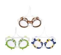Luxshiny Swimming with Smooth Edges for Comfortable Use Pvc Material 3pcs with Adorable Animal Design and Waterproof Swim Goggles, Great Clarity Underwater