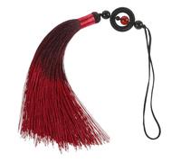 Luxshiny Tassel Fencing Tassel Traditional Chinese Style Red Polyester Sturdy Ornament Enhances Visual Appeal for Tai Chi Training and Competition