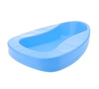 Luxshiny Thicken Plastic Bed Pan for Elderly and Immobile Patients, Blue Bedpan Suitable for Hospital and Nursing Homes Use, Sturdy and Comfortable Bed Toilet Pan for Adult Care
