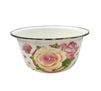 Luxshiny Thickened Enamel Stockpot 5l with Lid, Multipurpose Kitchen Cooking Pot for Stirring, Soup, and Stew, Compatible with Gas and Induction Cookers, Essential for Food Preparation