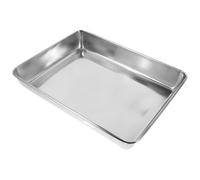 Luxshiny Thickened Stainless Steel Pigeon Bath Tub Small Bird Shower Tray Smooth Edges for Parrots and Small Pets Compatible with Cages Bird Moisturizing Bathing Tool