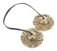 Luxshiny Tibetan Tingsha Cymbals Copper Brass Meditation Chime Bells Golden Pure Melodious Sound for Yoga and Mindfulness Practices Feng Shui Decor