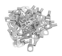 Luxshiny Tinned Copper Battery Cable Lugs and 0.7mm Thickness with 6mm Screw Hole Diameter 100pcs Ring Terminal Wire Connectors for Marine and Solar Panel Quick Installation