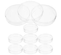 Luxshiny Tissue Culture Plates 10pcs Plastic Petri Dishes with Lids Sturdy and Well Protection for Laboratory Use Suitable for Chemistry Experiment and Classroom Teaching