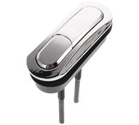 Luxshiny Toilet Flush Button Dual Push Oval Plastic Replacement with Valve for Bathroom Use 110×120Mm Random Style