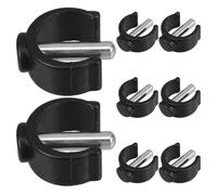 Luxshiny Toilet Seat Replacement Locking Clips and Raised Seat Locks Adjustable Plug Accessories with Non-Slip Tube Pin Locks for Commode Chairs and Toilet Frames 1.22In